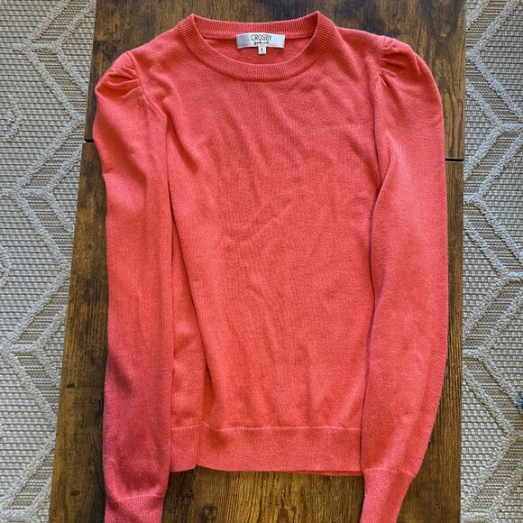 Crosby by Mollie Burch Puff Sleeve Sweater – Red/Coral, Size Small - Picture 2 of 5
